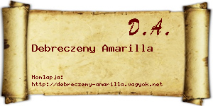 Debreczeny Amarilla névjegykártya